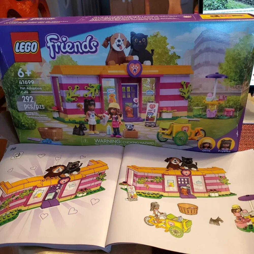 Lego 41699 Friends- Pet-Adoption Cafe 192 Pieces Building Toy Kit Set.